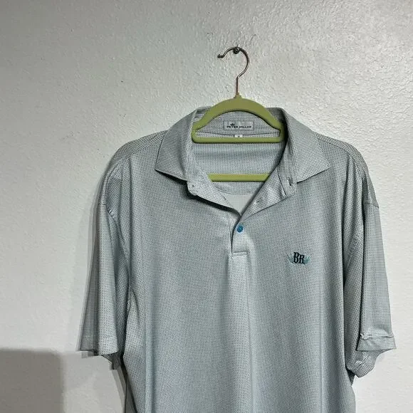 Peter Millar Blue Polka Dot BR Embroidered Polo Sz M - Picture 2 of 11